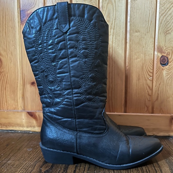 Black cowboy cowgirl boots - Picture 1 of 5